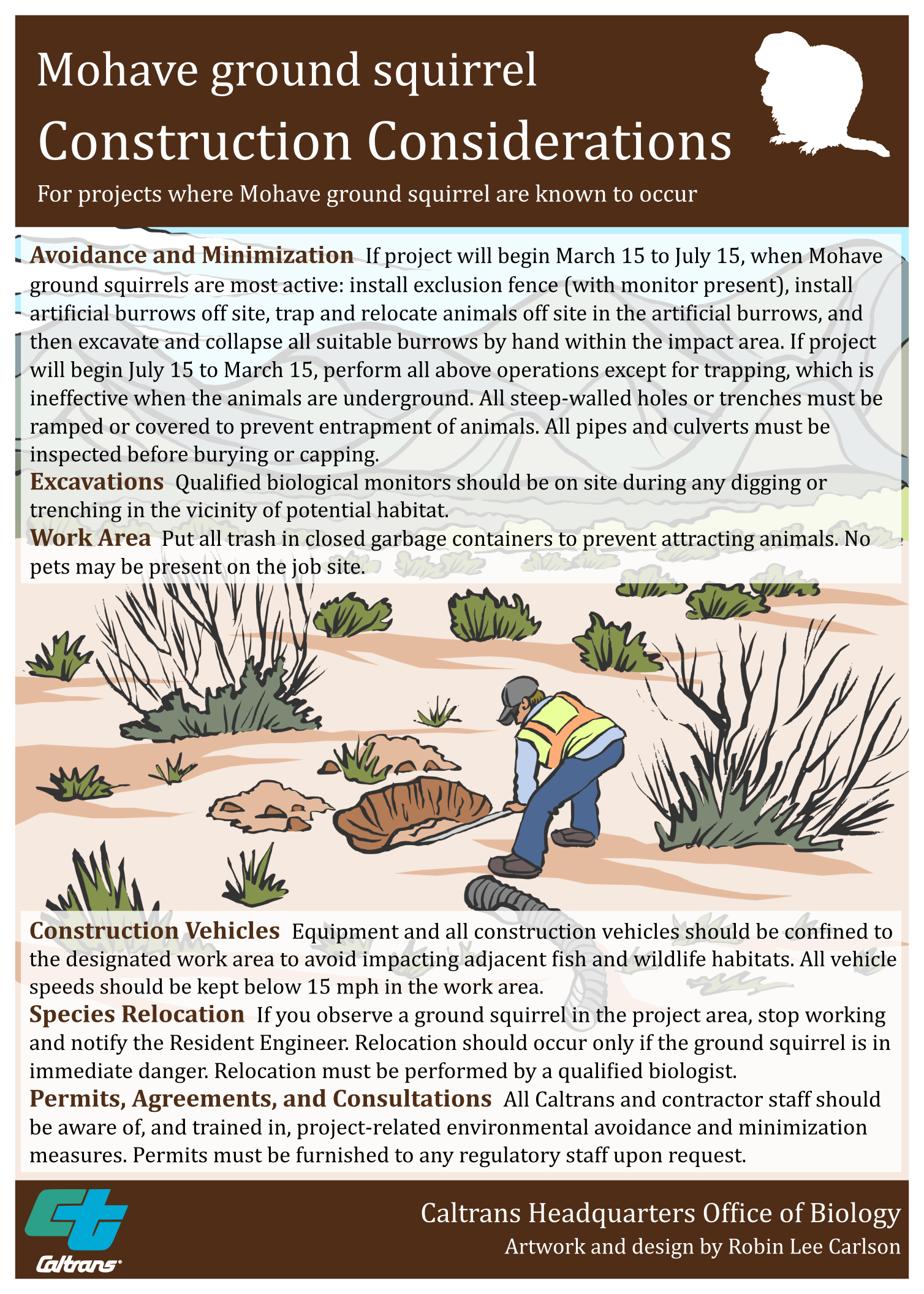 Mohave Ground Squirrel Construction Considerations poster