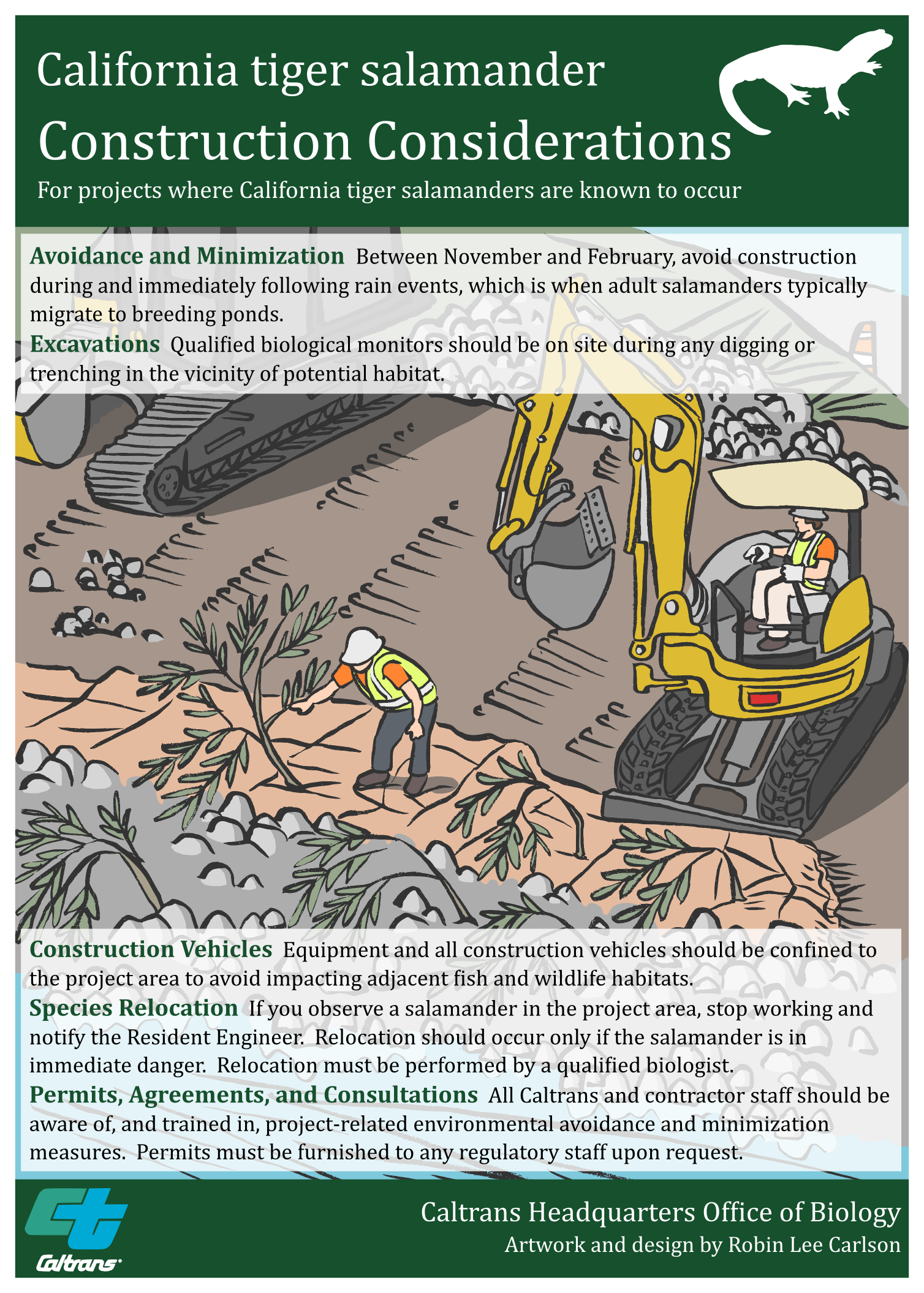 California Tiger Salamander Construction Considerations poster