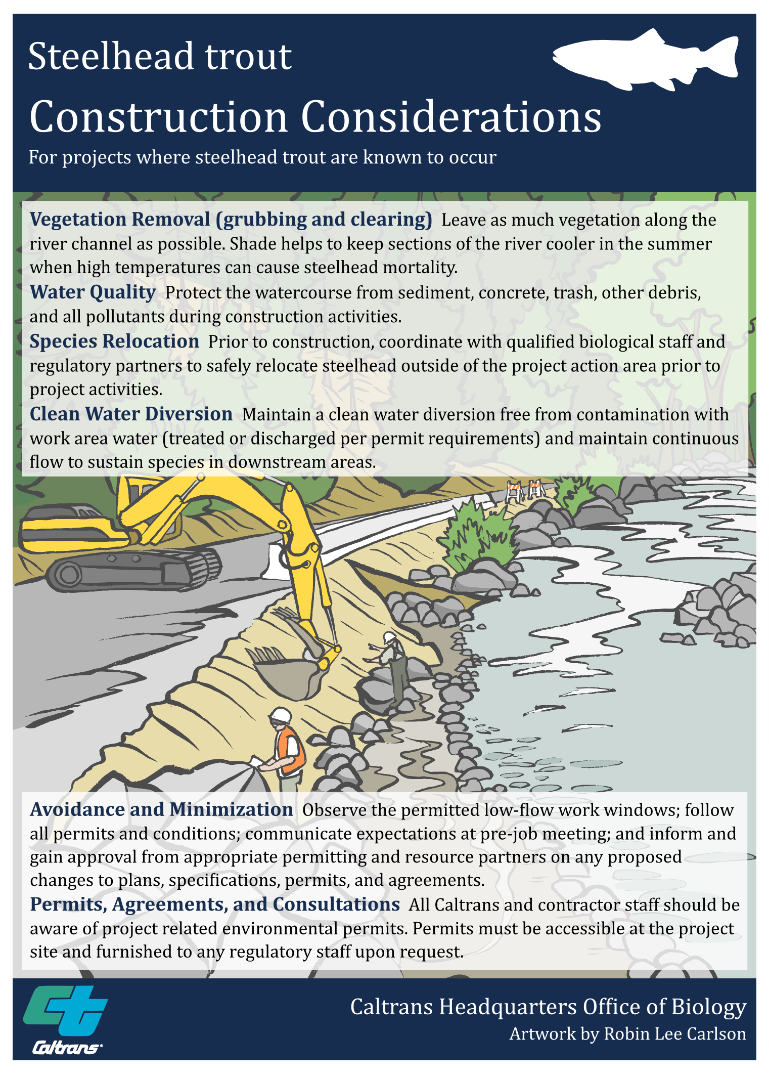 Steelhead Trout Construction Considerations Poster